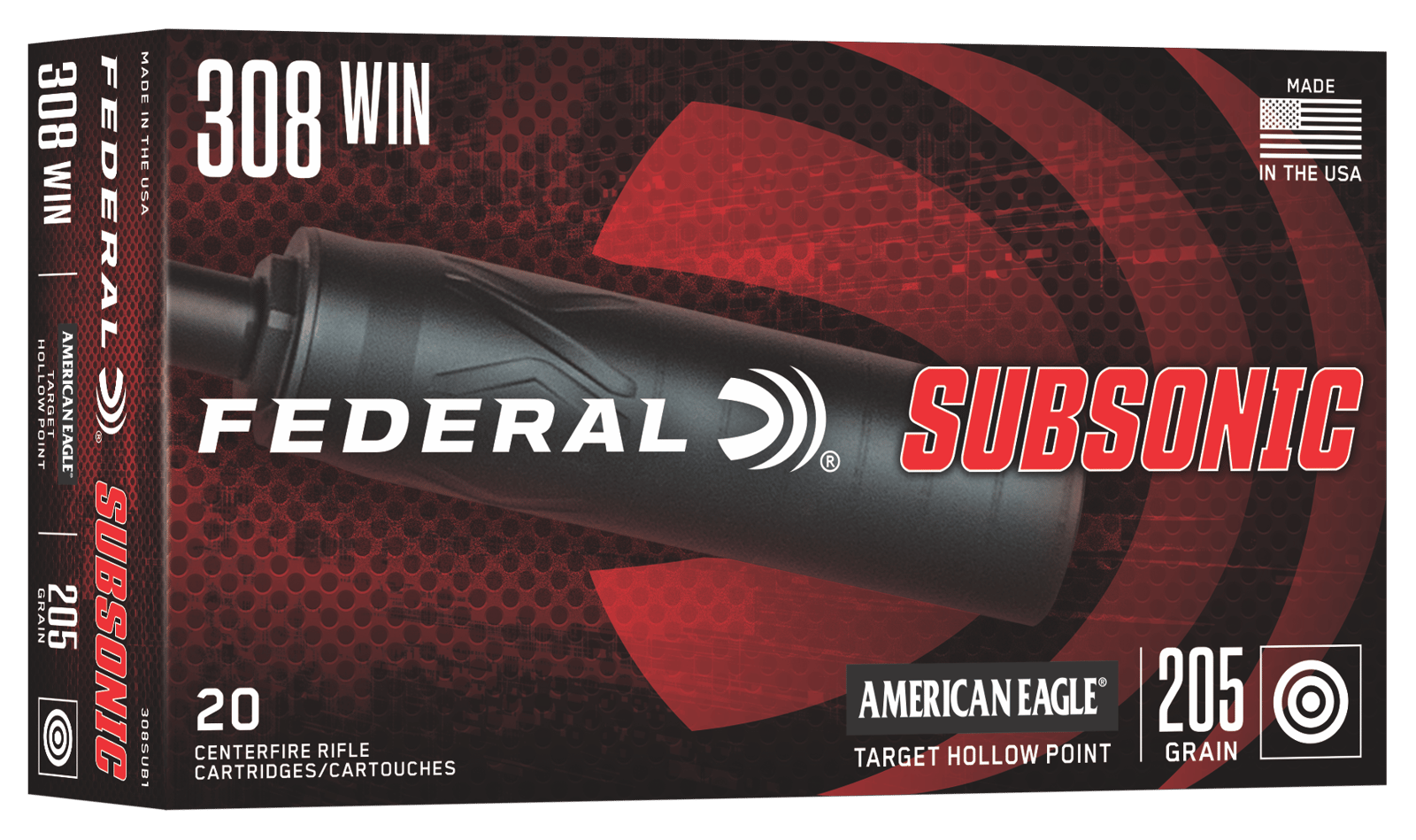 FED 308SUB1      308  205GR THP SUBSONIC 20/10
