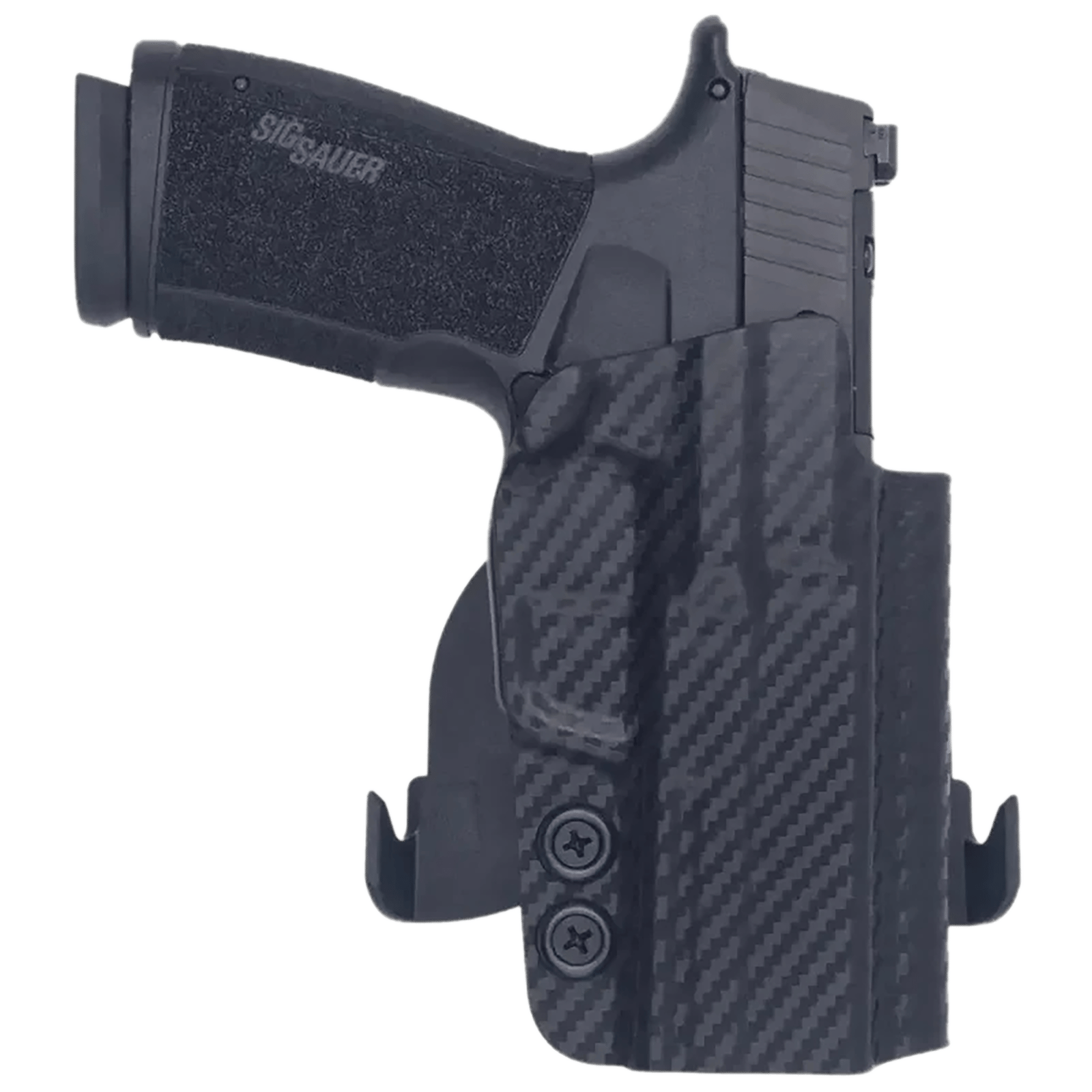Rounded Gear SSRP365XMACROCFRHOW  Paddle Holster OWB Black Carbon Fiber Kydex Fits Sig Sauer P365 X-Macro Right Hand