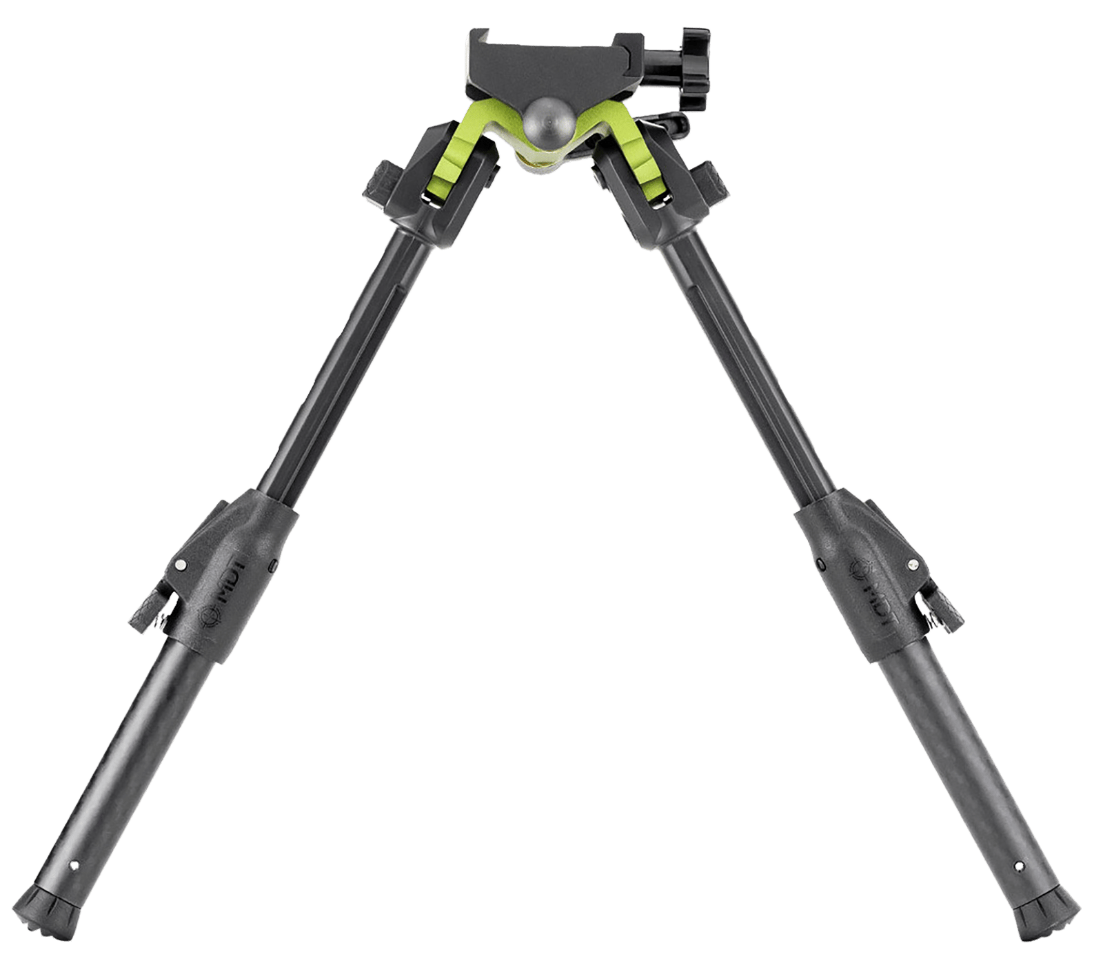 Mdt Sporting Goods Inc 105560GRN GRND-POD  Green/Black 4.50"-9" Carbon Fiber/Aluminum, Adj. Throw Lever, 4 Leg Postitions, Fits Picatinny Rail