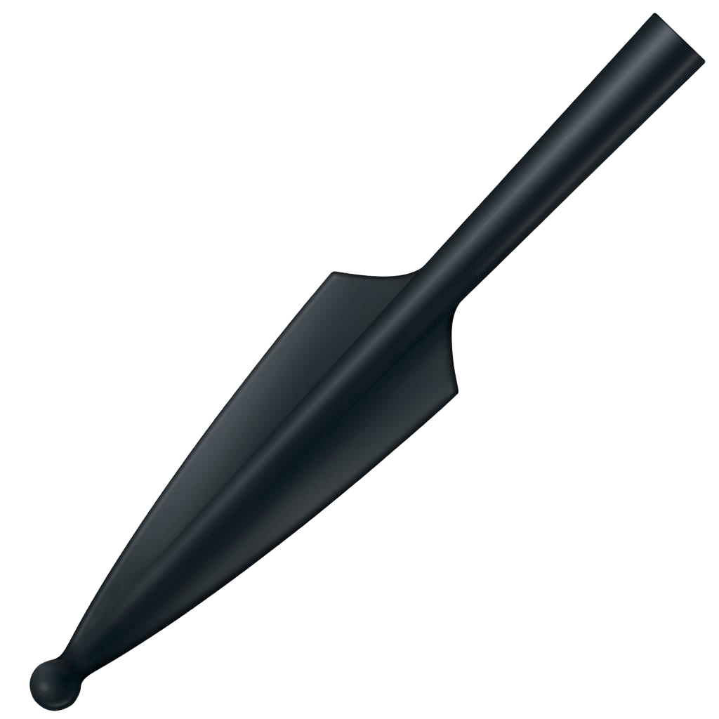 Cold Steel CS92R95 Spear Head Trainer 10.66" Fixed Plain Black Santoprene Blade 6.33" Black Santoprene Handle