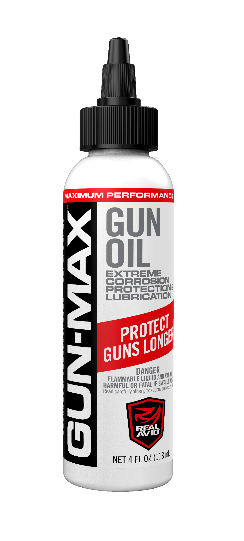Real Avid AVBMGO4L Gun-Max Gun Oil Cleans, Lubricates, Protects 4 oz Bottle