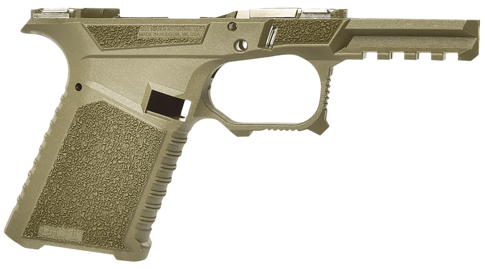Sct Manufacturing 0225000100IB Compact  Compatible w/ Gen3 19/23/32 OD Green Polymer Frame Aggressive Texture Grip Includes Locking Block