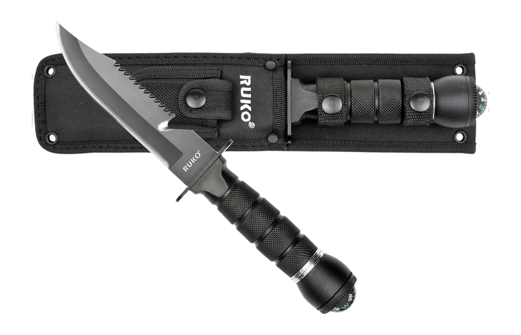 RUKO RUK0163      420J2 6"SURVIVAL FIXED W/COMPASS