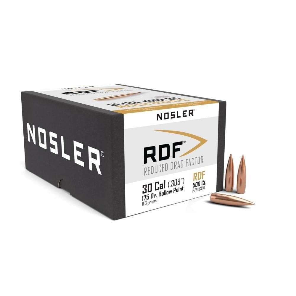 Nosler RDF Match Rifle Bullets .30 cal .308" 175 gr HPBT 500/ct
