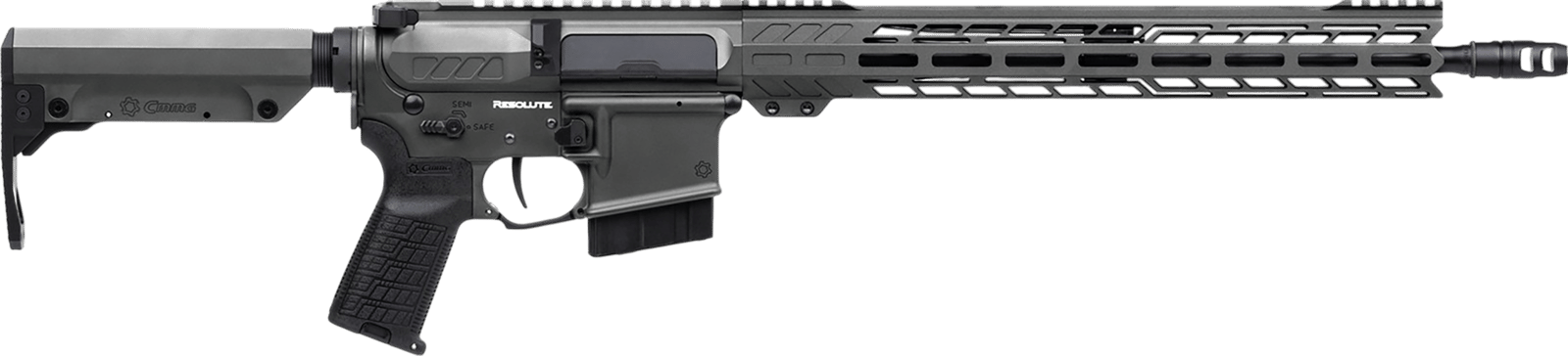 CMMG 34A120FTNG Resolute MK4 338 ARC 10+1 16.10" Black Nitride Threaded Barrel, Tungsten Cerakote Aluminum Receiver w/Picatinny Rail, M-LOK Handguard, Tungsten Polymer CMMG Ripstock, CMMG Zeroed Grip