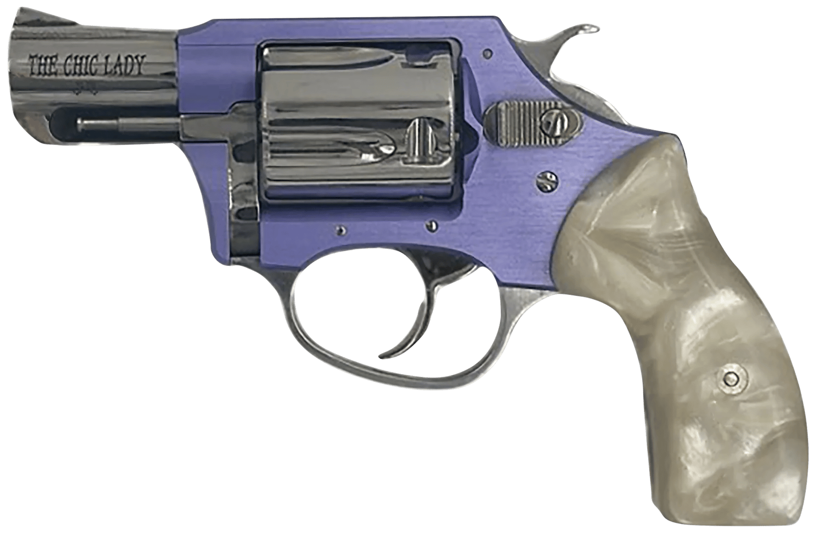 Charter Arms 53849 Undercover Lite Chic Lady Small 38 Special 5rd 2" Stainless High Polished & Cylinder, Lavender Aluminum Frame, Pearl Grip, Exposed Hammer