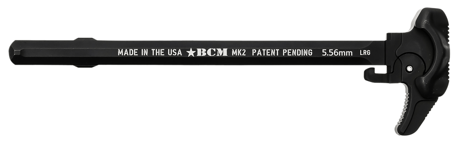 BCM GFHMK2LRG Asymmetric MK2 Charging Handle Compatible w/ Mil-Spec AR-15 Black 7075 T-6 Aluminum