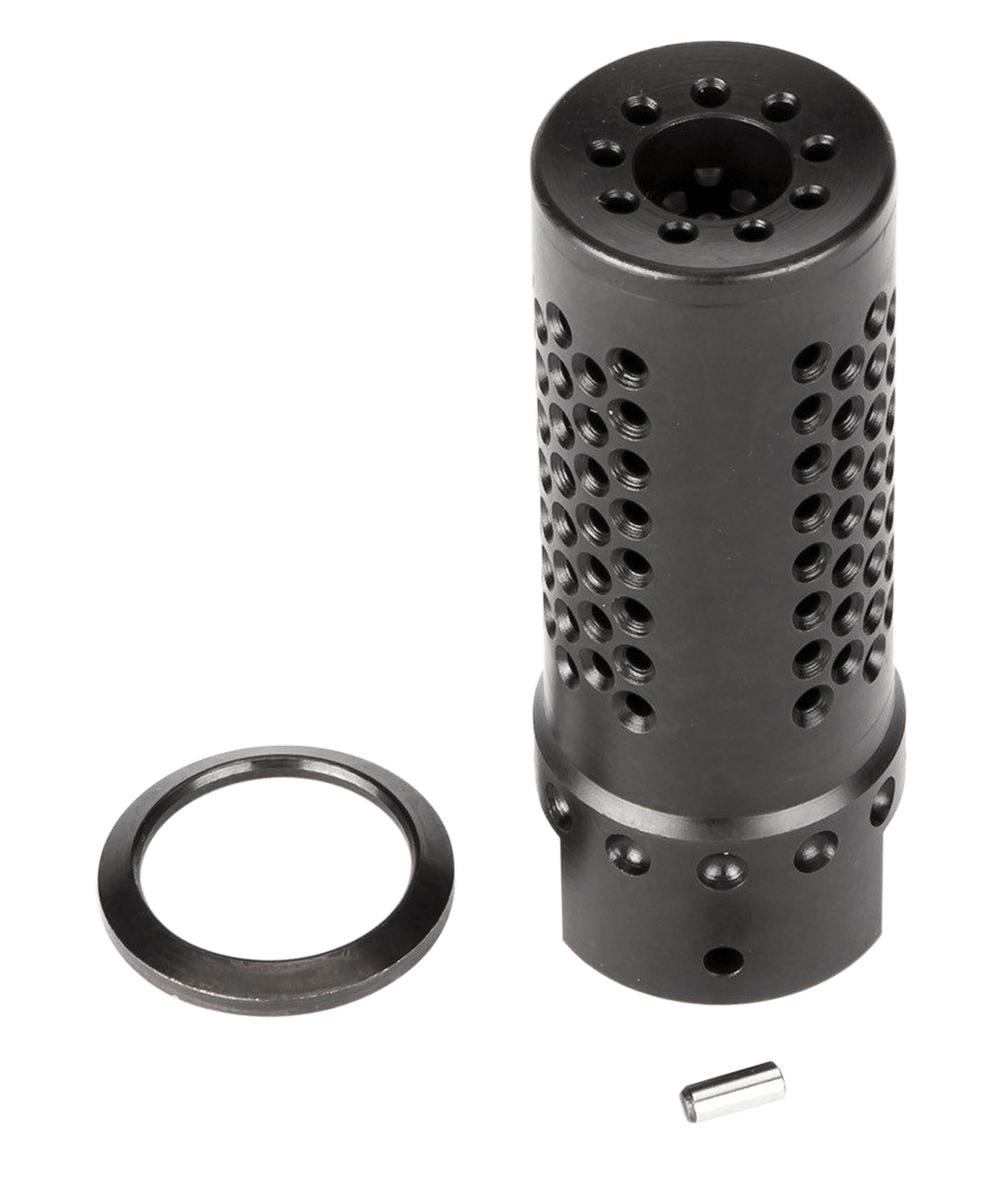 Spikes Tactical SBV1019 Dynacomp Extreme Muzzle Brake Black Nitride 416R Stainless Steel with 5/8"-24 tpi Threads & 2.25" OAL for 308 Win