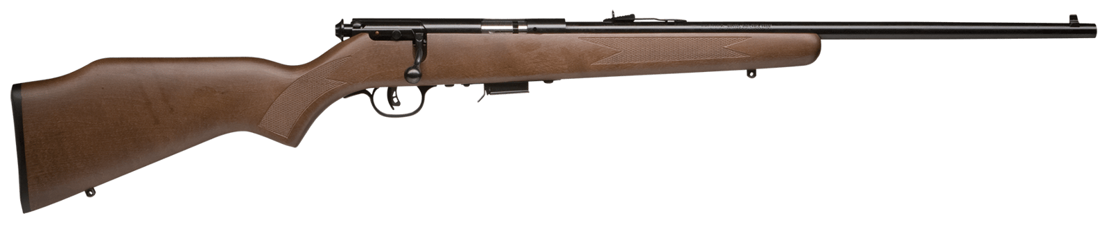 Savage Arms 90700 93 G Full Size 22 WMR 5+1 21" Matte Black Sporter Barrel, Matte Black Drilled & Tapped Carbon Steel Receiver, Satin Hardwood Fixed Stock, Right Hand