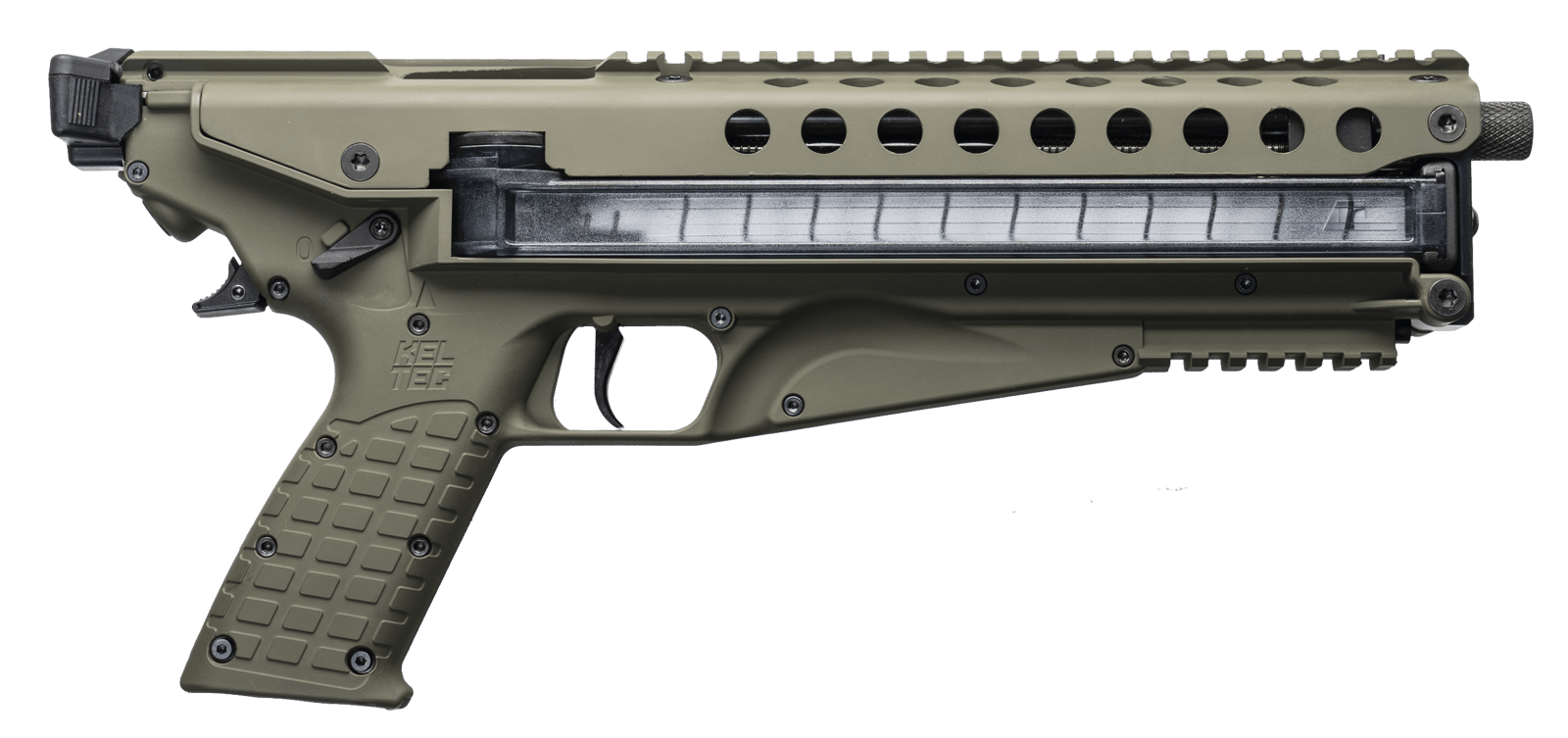 Kel-Tec P50GRN P50  5.7x28mm 9.60" 50+1 (2), Green, Polymer Frame, Fiber Optic Sight