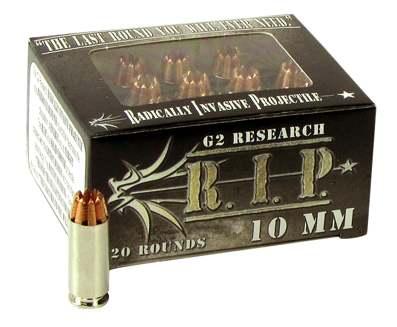 G2 Research G00601 R.I.P  10mmAuto 115gr Fracturing Hollow Point 20 Per Box/25 Case