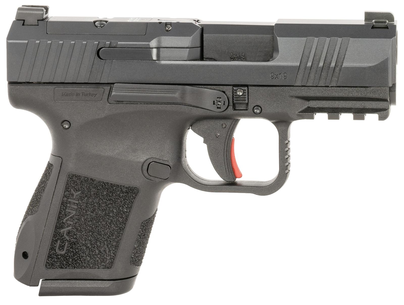 Canik HG7651CAN Mete MC9 *CA Compliant Micro-Compact Frame 9mm Luger 10+1 3.18" Steel Barrel, Black Cerakote Optic Ready/Serrated Steel Slide, Black Polymer Frame w/Picatinny Rail, Textured Grip