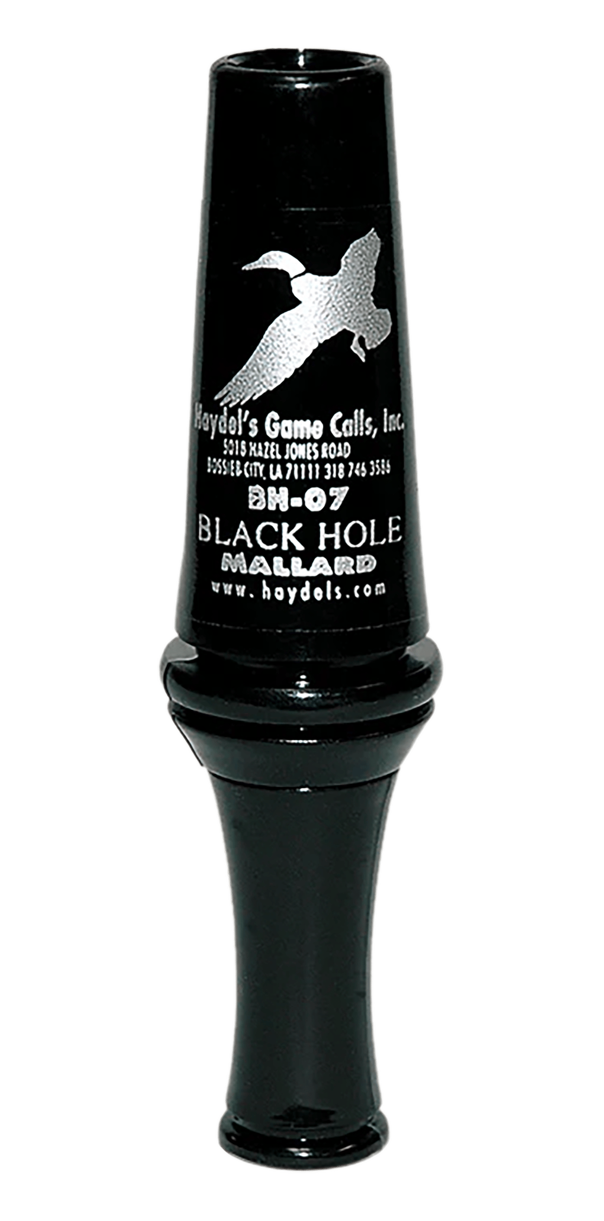 Haydel's Game Calls BH07 Black Hole  Open Call Double Reed Mallard Sounds Attracts Ducks Black Polycarbonate