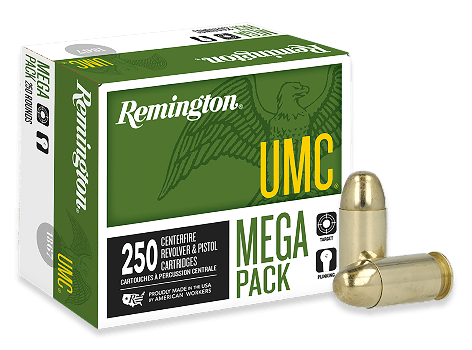 Remington Ammunition 23781 UMC Mega Pack 45ACP 230gr Full Metal Jacket 250 Per Box/4 Case