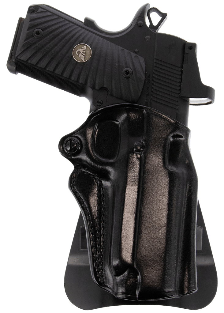 Galco SM2-800B Speed Master 2.0 OWB Black Leather Paddle Fits CZ P-10M/Glock 43/43x Right Hand