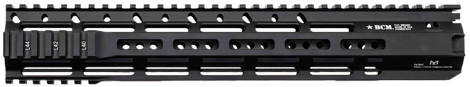 BCM RAIDERM13556BLK RAIDER-M13 Rail  Black Anodized 13.00" M-LOK Free-Floating Style Made of Aluminum for AR-Platform