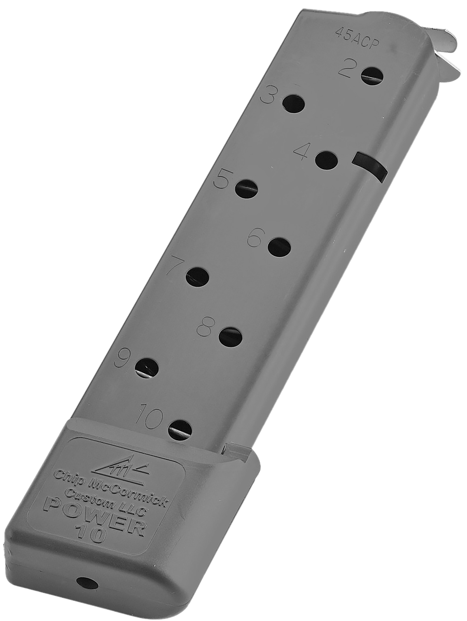 CMC Products 16150C Power Mag  10rd 45 ACP Fits 1911 Government Black Stainless Steel