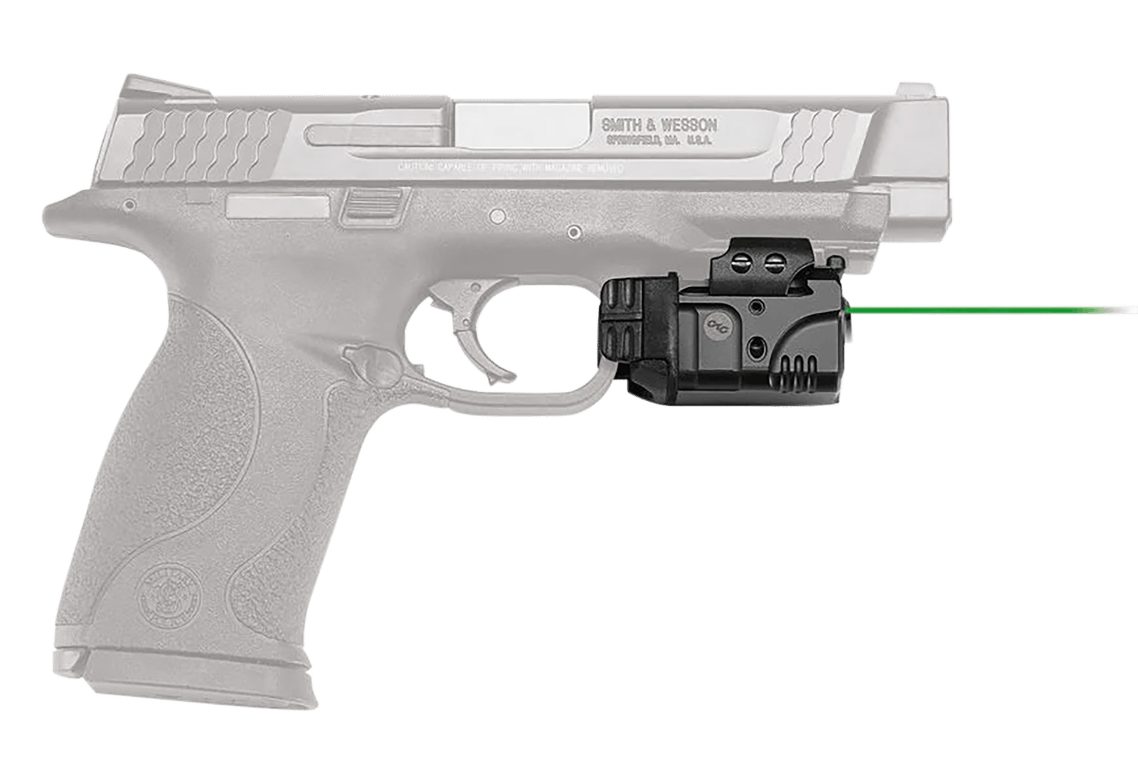 Crimson Trace 0142001 Rail Master Pro  Green Laser 5mW/100 Lumens, 532nM Wavelength, Picatinny/Weaver Rail Mount