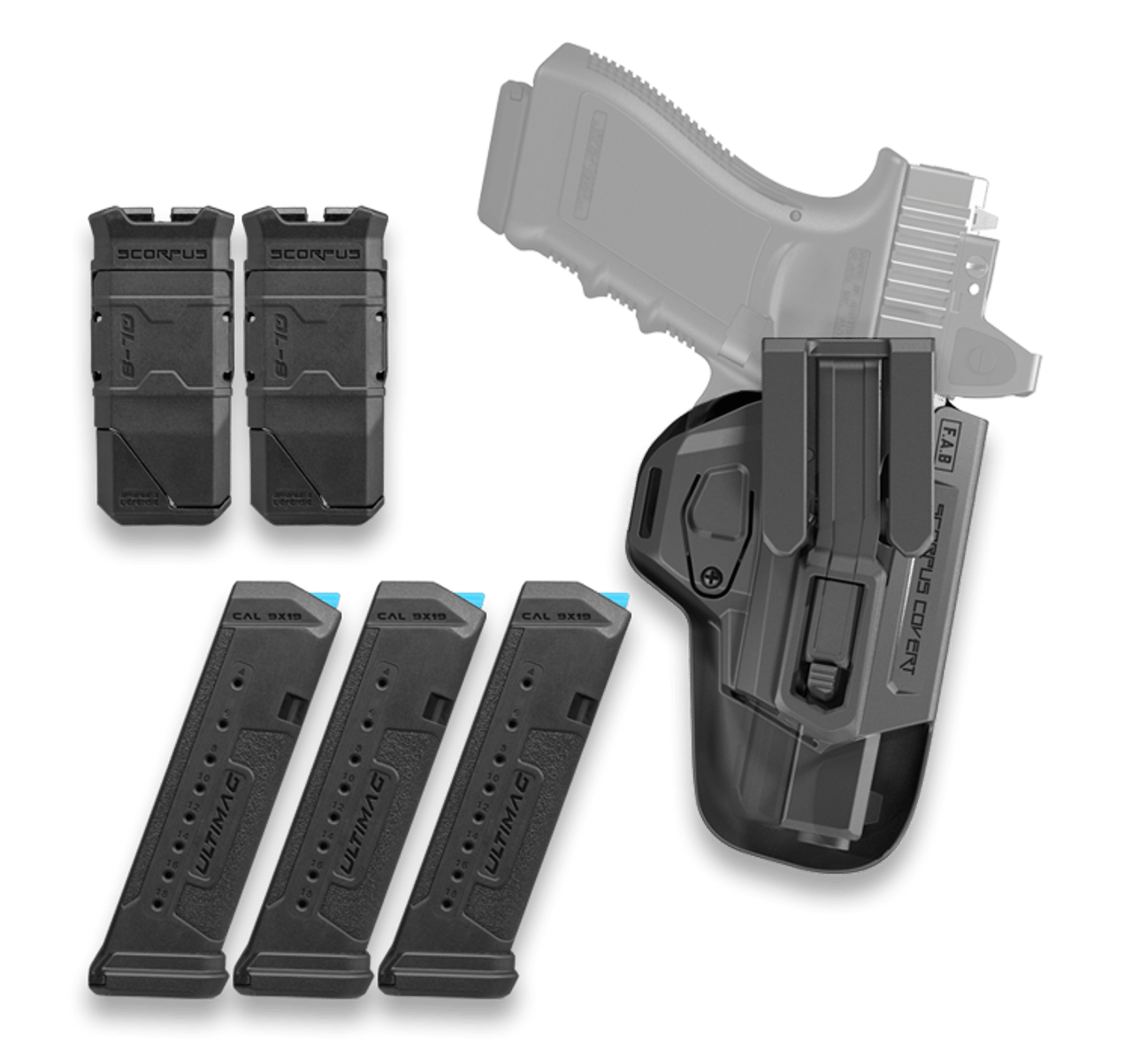 FAB FX-GLOCK19KITB COMPLETE HG KIT GLOCK 19 BLK