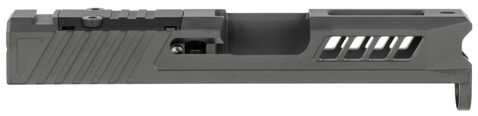 True Precision Inc TPG43SBCRMS Axiom Optic Cut Slide Fits Glock 43 Black DLC Anodized 416R Stainless Steel