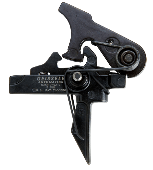 Geissele Automatics 05166 SD 3 Gun Flat Trigger with 4.50-5.50 lbs Draw Weight & Black Oxide Finish for AR-15/AR-10