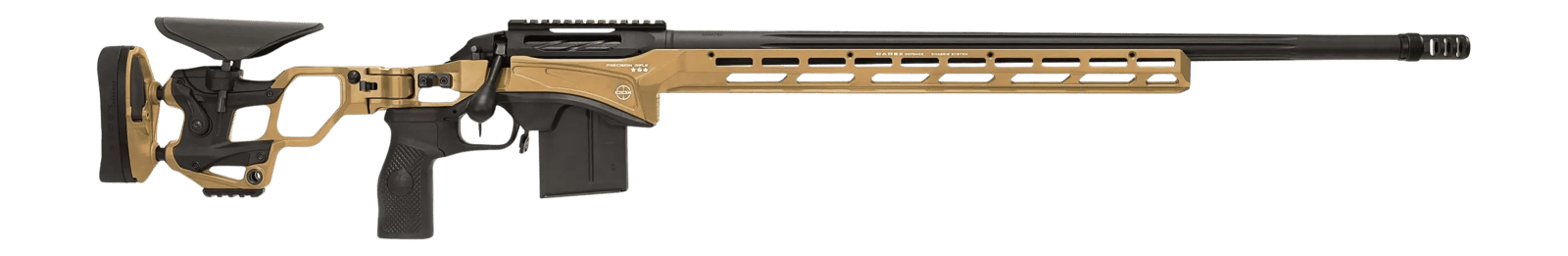 Cadex Inc CDXSSPRO6526CP20I2B1N CDX-SS Seven S.T.A.R.S. Pro 6.5 Creedmoor 10+1 26" Black DLC Fluted Threaded Barrel, Hybrid Tan Cerakote Receiver, ARCA Rail,  M-LOK Handguard, Hybrid Tan Adjustable Fo