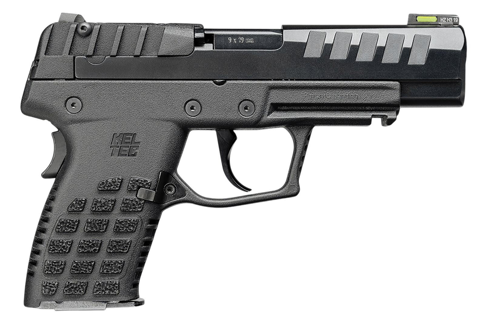 Kel-Tec P15BLKCA P15 *CA Compliant Compact Frame 9mm Luger 10+1 4" Black Steel Barrel, Black Nitride Serrated Steel Slide, Black Polymer Frame w/Picatinny Rail, Black Stippled Grip, Ambidextrous