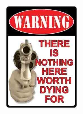 RIVERS EDGE SIGN 16" "THERE'S NOTHING HERE"