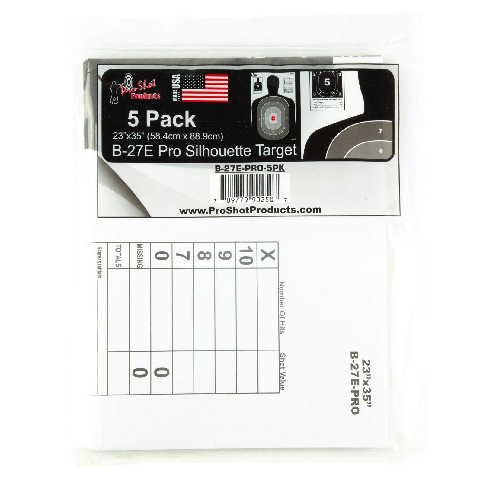 PROSHOT 23"X35" B27 SILH 5PK