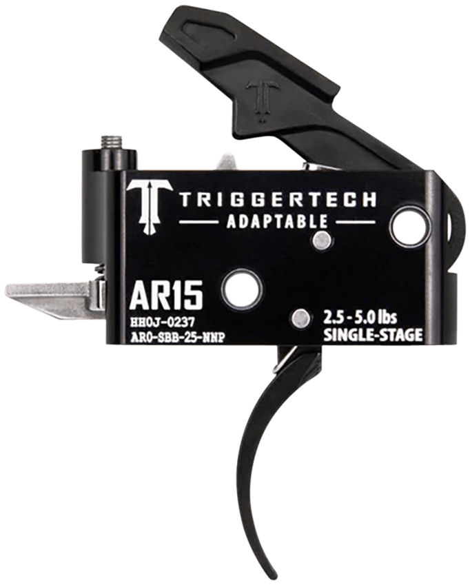 TriggerTech AR0SBB25NNP Adaptable  Pro Curved Single-Stage 2.5-5.0 lbs Adjustable for AR-15