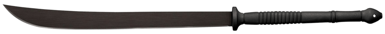 Cold Steel CS97THAMS Thai  22" Black Matte Baked-On Anti Rust 1055 Carbon Steel Blade/ Flat, Oval Black w/Steel Guards Polypropylene Handle 36.50" Long Includes Sheath