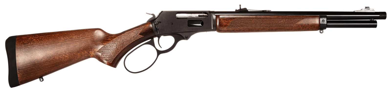 Rossi 954570161 R95 Trapper 45-70 Gov 5+1 16.50" Black Oxide Threaded Barrel, Black Oxide Drilled & Tapped Stainless Steel Receiver, Fixed Hardwood Stock