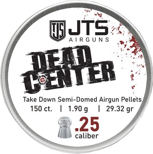 JTS PELLETS DEAD CENTER 25 CAL SEMI-DOMED 29.32 GR 150CT