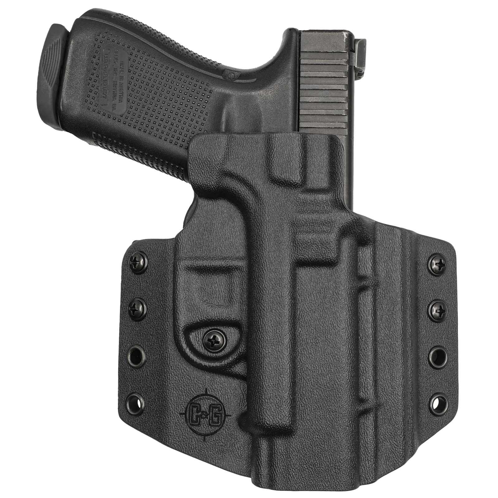 C&G Holsters 1850100 Covert OWB Black Kydex Belt Loop Fits 1911 Government 5"