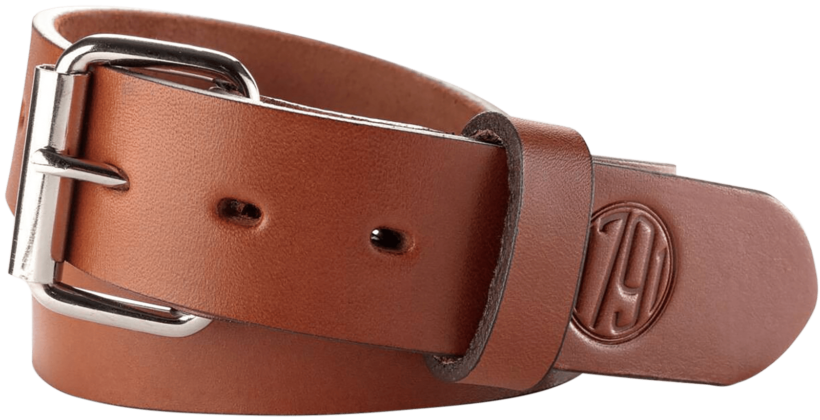 1791 Gunleather BLT013236CBRA 01  Gun Belt Classic Brown Leather 32/36 1.50" Wide Buckle Closure