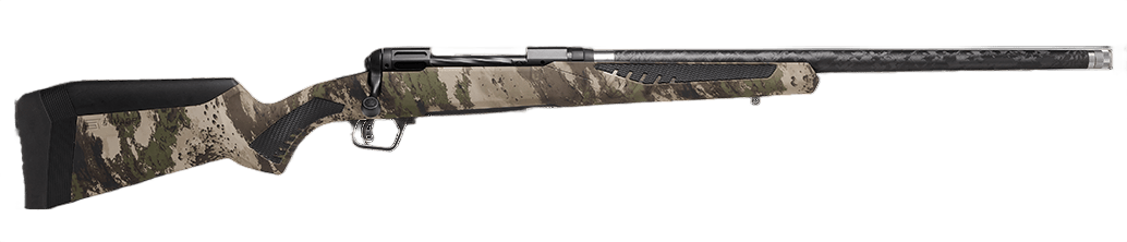 Savage Arms 58018 110 UltraLite 6.5 Creedmoor 4+1 22" Threaded Carbon Fiber Wrapped Barrel, Black Melonite Rec, Woodland Camo AccuStock with AccuFit