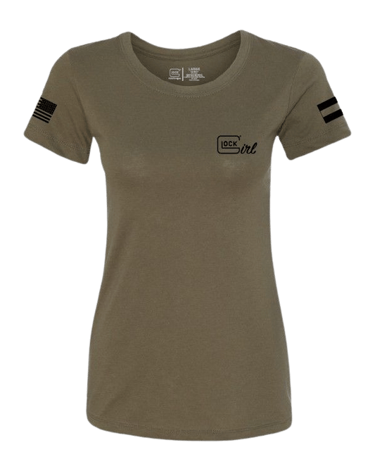 GLK AP96371 GLOCK GIRL FLAG TEE 2XL GRN