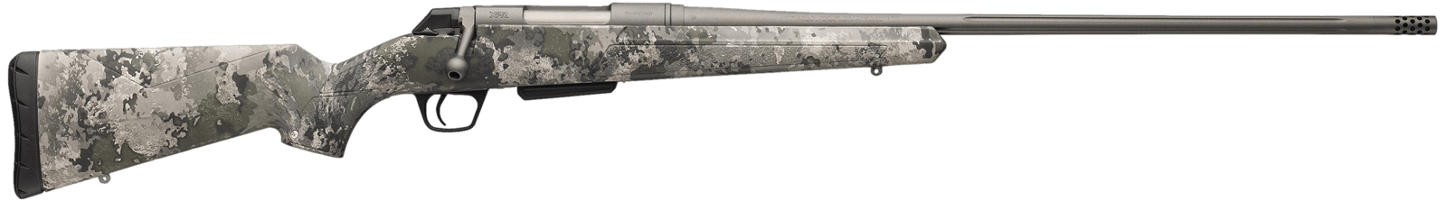 Winchester Repeating Arms 535800289 XPR Extreme 6.5 Creedmoor 3+1 22" Tungsten Cerakote Fluted Threaded Barrel & Drilled & Tapped Steel Receiver, Fixed TrueTimber VSX Synthetic Stock