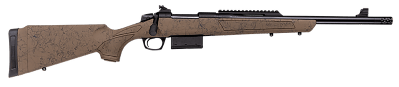 CVA CR3933 Cascade SR80 Full Size 308 Win 10+1 18" Black Cerakote Steel Threaded Barrel, Black Cerakote Stainless Steel Receiver w/Picatinny Rail, Flat Dark Earth w/Black Web Adj LOP Synthetic Stock