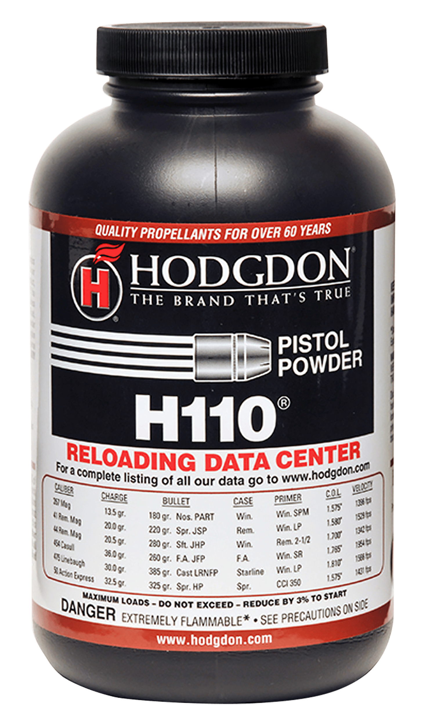 Hodgdon 1101 Spherical H110 Smokeless Pistol/Shotgun Multi-Caliber 1 lb