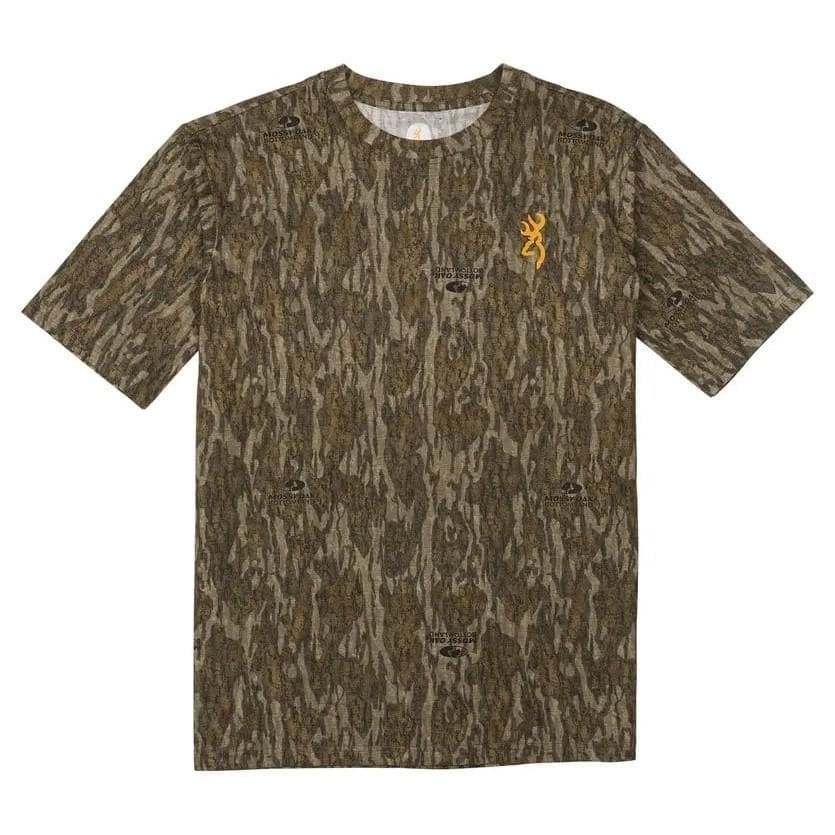 Browning Wasatch Short Sleeve T-Shirt Mossy Oak Bottomland L