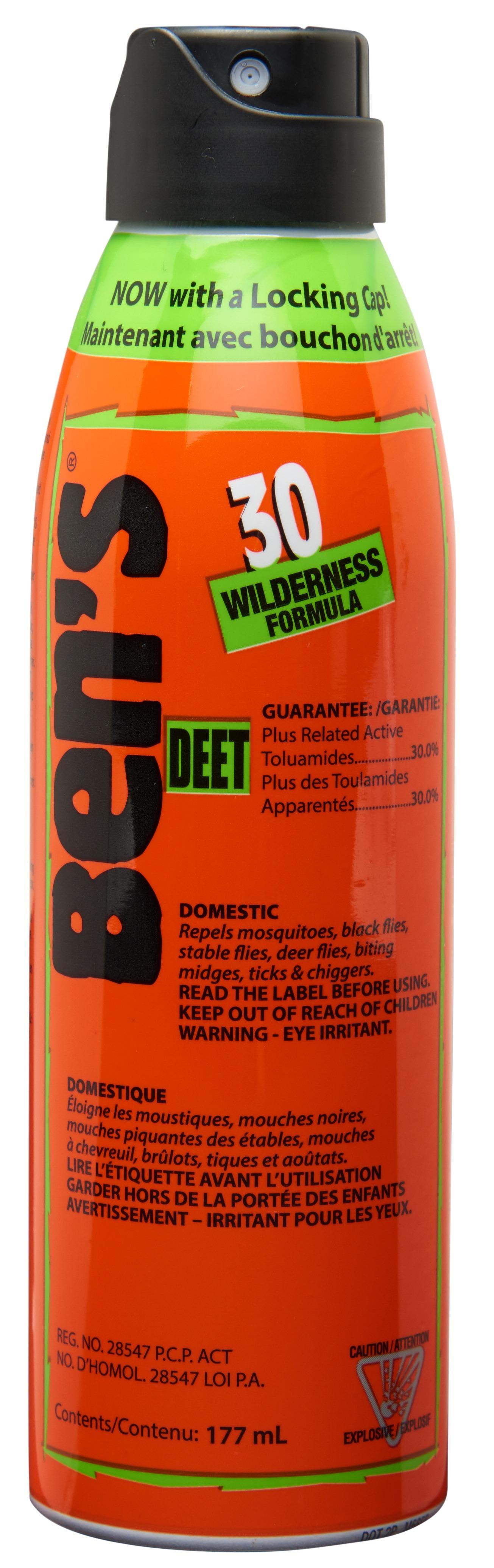 Ben's 00067178 30  Odorless Scent 6oz Aerosol Repels Ticks & Biting Insects Effective Up to 8 hrs