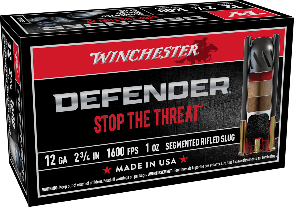 Winchester Ammo S12PDX1S PDX1 Defender  12Gauge 2.75" 1oz Rifled Slug Shot 10 Per Box/10 Case