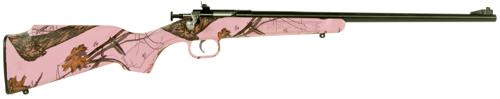 Crickett KSA2161 Youth  22 LR 1rd 16.12" Blued Single Shot Barrel, Blued Stainless Steel Receiver, Mossy Oak Pink Blaze Fixed Synthetic Stock, Right Hand