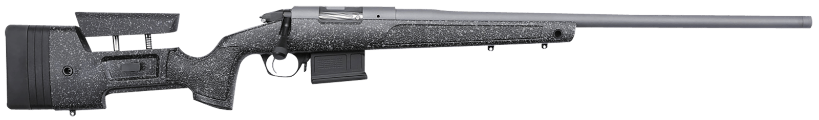 Bergara Rifles BPR2065MC Premier HMR Pro 6.5 Creedmoor 5+1 24" Threaded Barrel, Tactical Gray Cerakote,  Black with Gray Fleck Stock