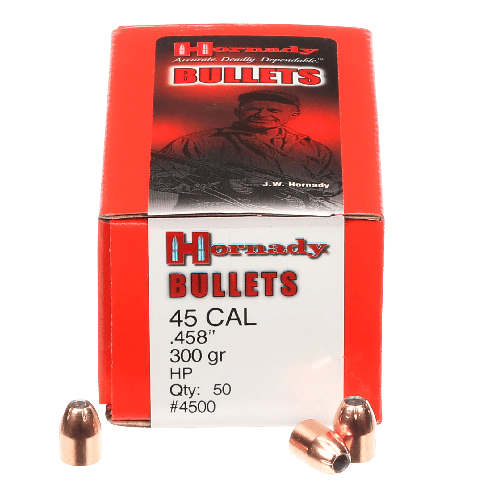 Hornady 4500 InterLock  45 Cal .458 300 gr Hollow Point 50 Per Box/ 15 Case