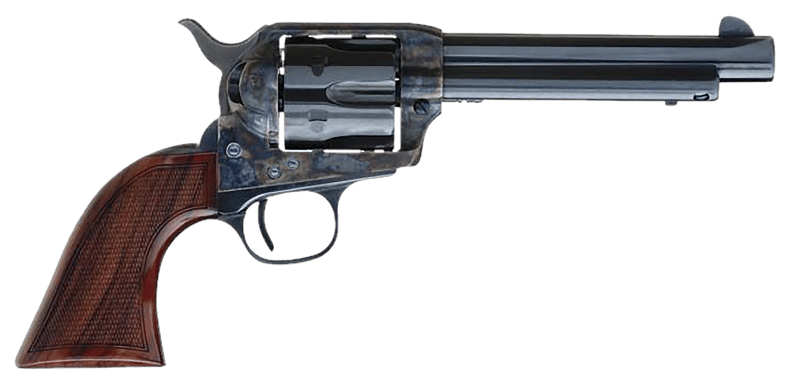 Cimarron AR401 Arizona Ranger  357 Mag 6 5.50" Blue w/Engraved "Arizona Ranger" Steel Barrel, Blued Cylinder Color Case Hardened Steel Frame, Checkered Walnut Grip, Exposed Hammer