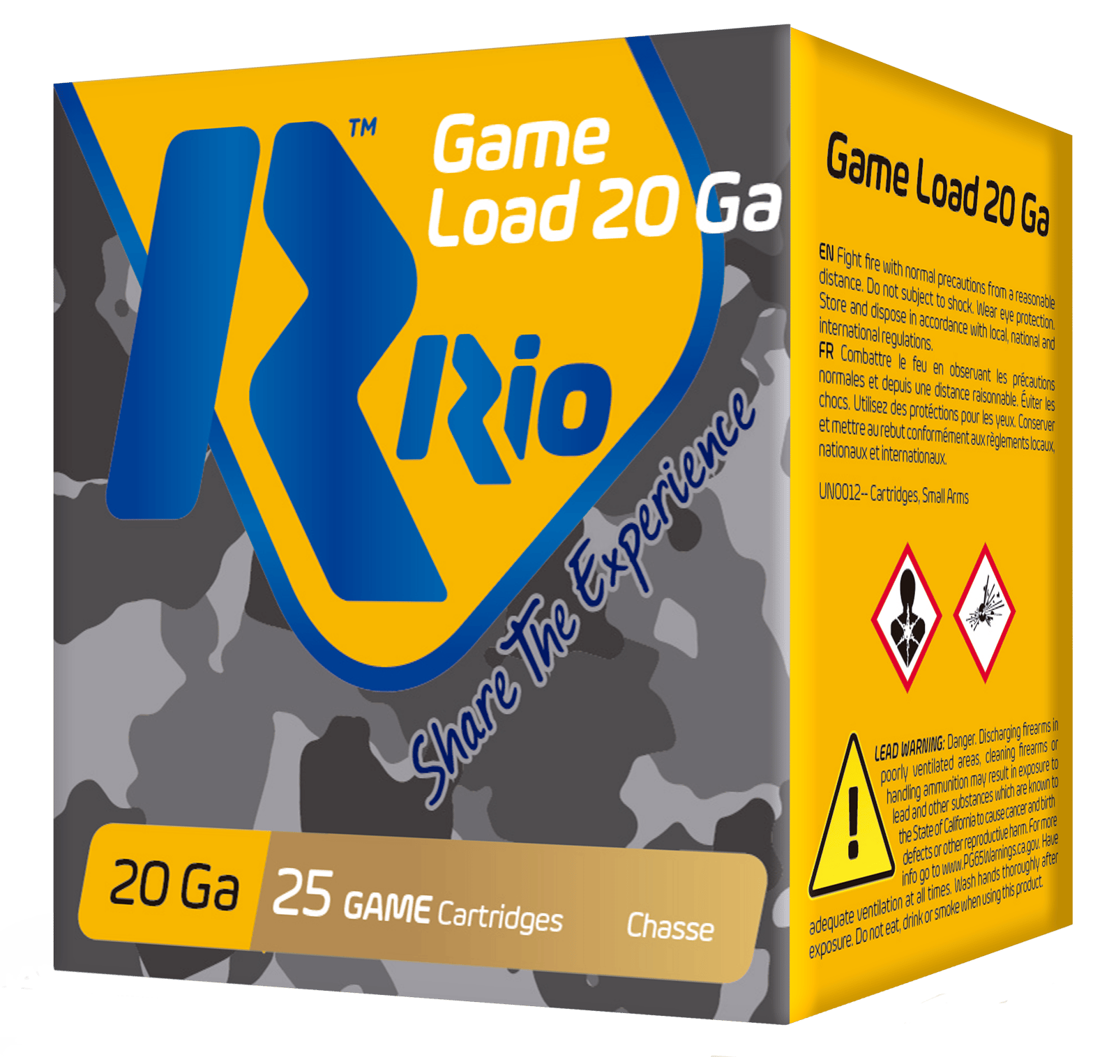 Rio Ammunition RC208 Game Load  20Gauge 2.75" 1oz 8Shot 25 Per Box/10 Case