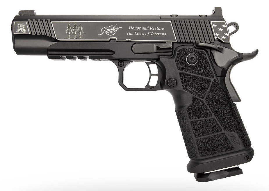 Kimber Mfg, Inc 3700895 DS Warrior Boot Campaign 9mm Luger 20+1 5" Matte Stainless Deep Crown Barrel, KimPro Black Engraved/Optic Cut/Serrated Slide, Black Stainless Steel Frame w/Beavertail & Picatin
