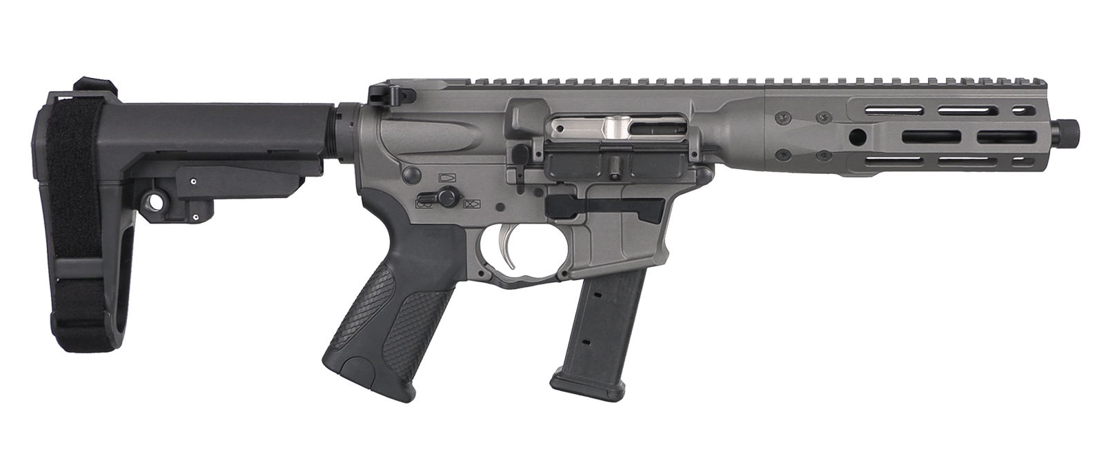 LWRC ICP9TG8SBA3 IC-9  9mm Luger 8.50" 33+1 Black Nitride Threaded Barrel, Tungsten Anodized Aluminum Picatinny Rail Receiver, SB Tactical SBA3 Brace, LWRC Ultra Combat Grip, Ambidextrous